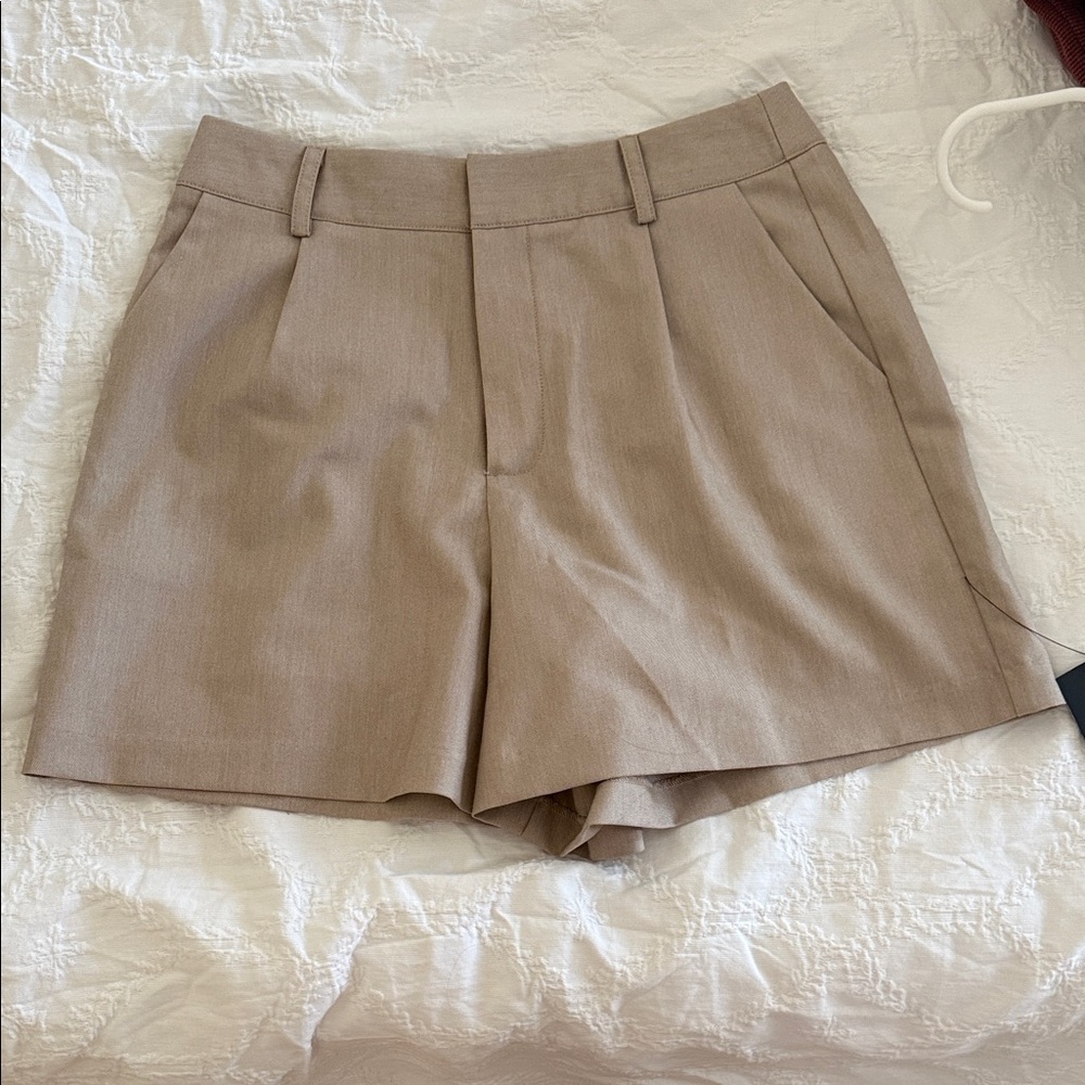 Lulu's Taupe Tailored Bermuda Shorts